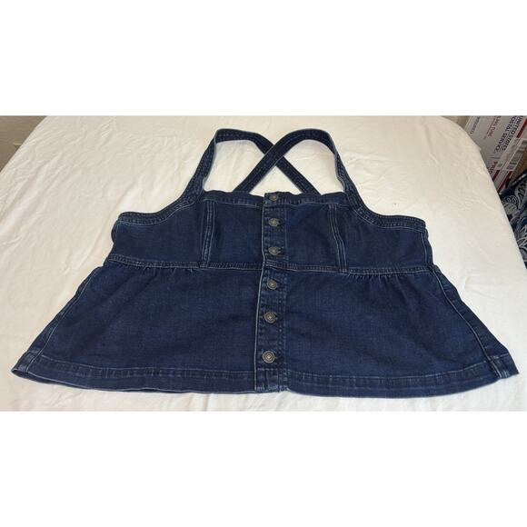 American Eagle Sleeveless Denim Babydoll Top Womens Plus Size XXL Western NWT - Picture 2 of 8